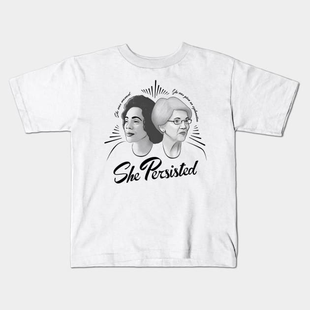 Coretta + Liz Kids T-Shirt by kbaumer